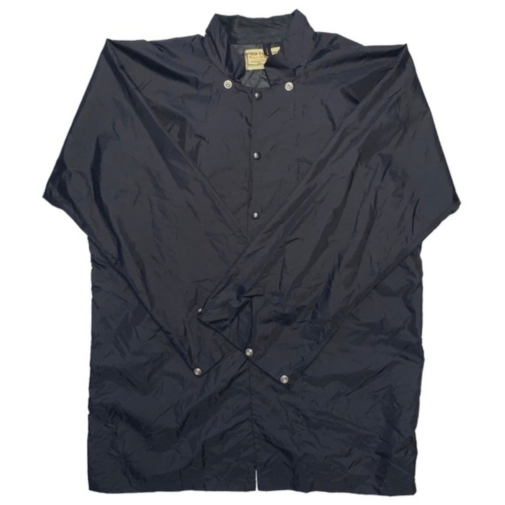 Vtg Pro-Tuff Men's XL Black Police Service Rain Jacket Coat Outdoor Utility USA